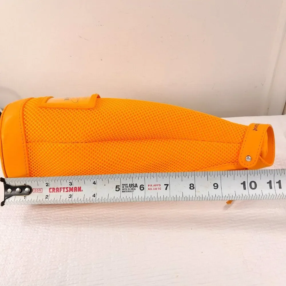 Veuve Clicquot Champagne Bottle Jacket Insulated Zippered Tote Orange mesh Coozy